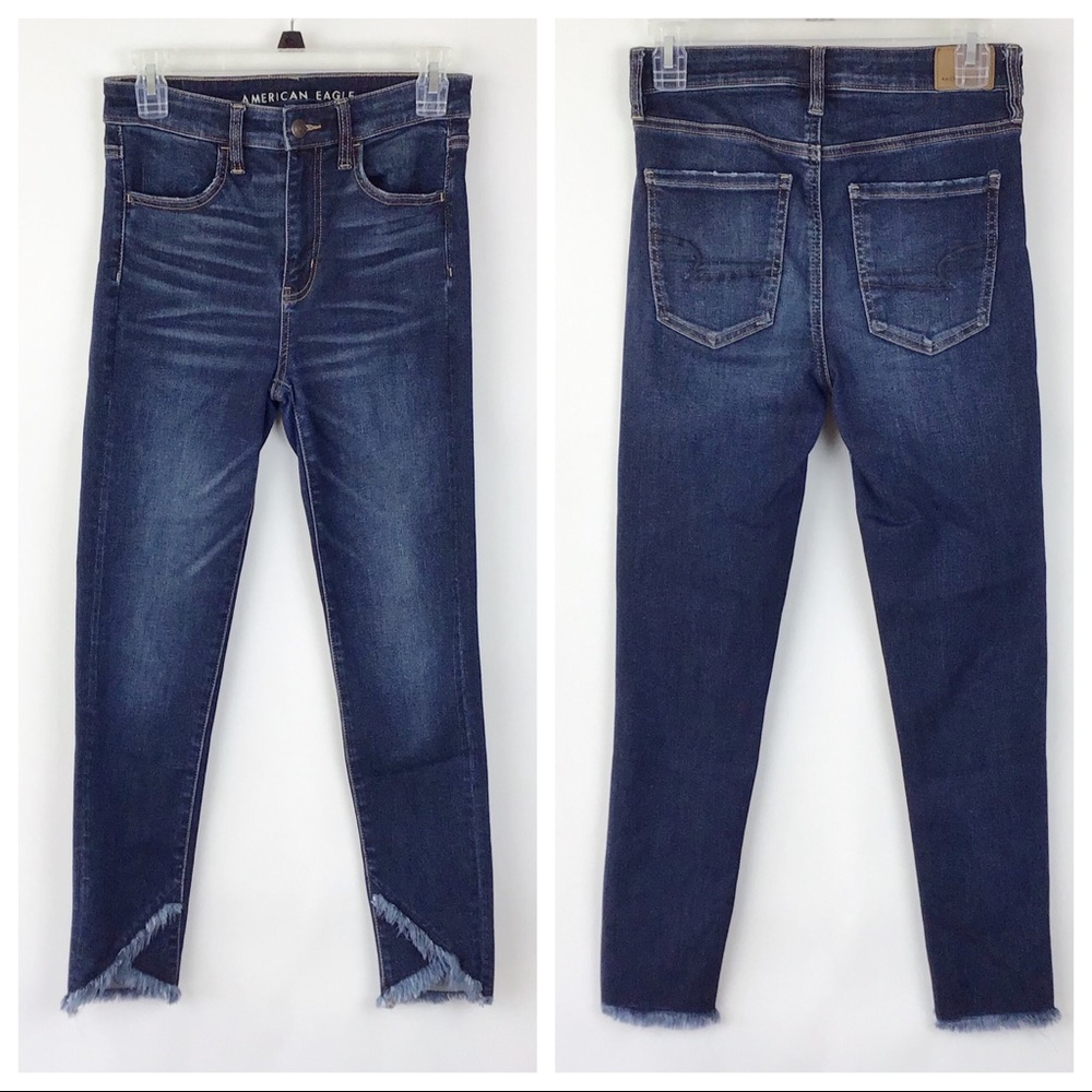 American Eagle Super High Rise Jegging Tulip Hem 4